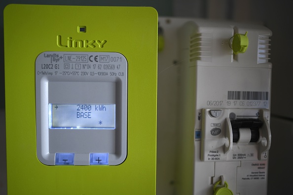 Le compteur d'électricité "intelligent" "Linky" d'Enedis. (Photo : DAMIEN MEYER/AFP/Getty Images)