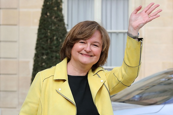 Nathalie Loiseau photographiée le 27 mars 2019 en sortant du palais de l’Élysée où elle assistait à son dernier conseil des ministres, ayant dû démissionner afin de prendre la tête de la liste LREM pour les élections européennes. Crédit : LUDOVIC MARIN/AFP/Getty Images.