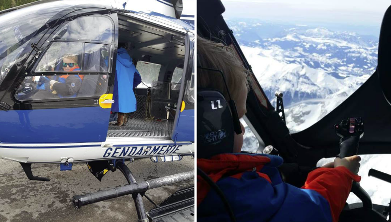 Paul en train de réaliser son rêve - Crédit : Gendarmerie de la Haute-Savoie