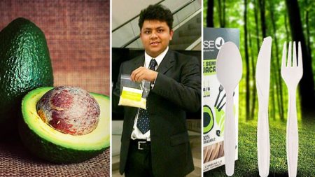 Un génie mexicain transforme les noyaux d’avocat en pailles, fourchettes, cuillères et couteaux en plastique 100 % biodégradable