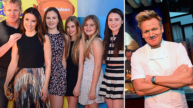 À gauche : Gordon Ramsay et sa famille (Jason Merritt/Getty Images); à droite : Gordon Ramsay (Ethan Miller/Getty Images)
