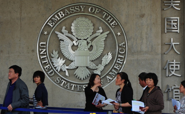 -L’ambassade des États-Unis, de Pékin, Candace Claiborne était entrée en contact en 2007 avec deux agents chinois. Photo Mark RALSTON RALSTON / AFP / Getty Images.