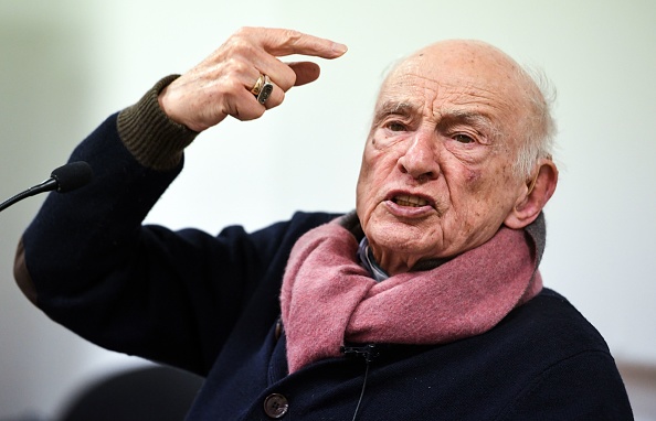 Edgard Morin photographié à la faculté de Montpellier le 13 mars 2019. Crédit : PASCAL GUYOT/AFP/Getty Images.