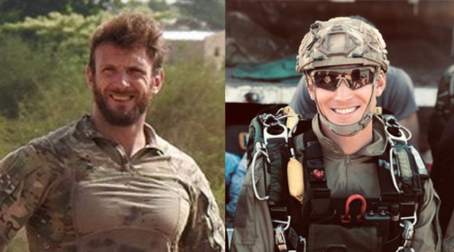 Membres du commando Hubert, les soldats d'élite Cédric de Pierrepont (à gauche) et Alain Bertoncello (à droite) ont perdu la vie en opération dans la nuit du jeudi 9 au vendredi 10 mai. Crédit : Marine nationale.