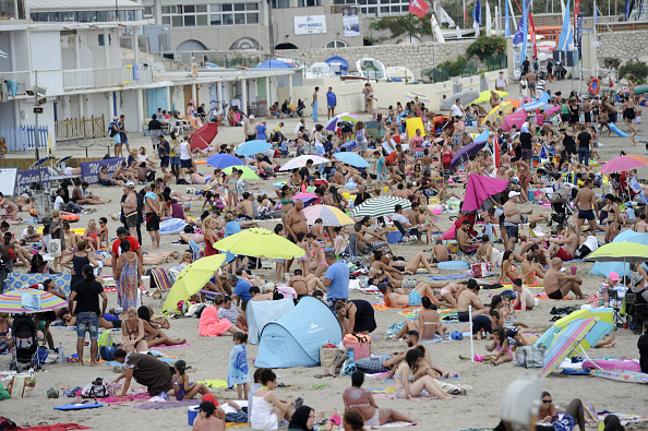 Plage de la Pointe Rouge à  Marseille. (Photo : FRANCK PENNANT/AFP/Getty Images)