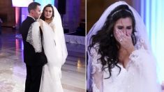 La mariée pense que le DJ a ruiné la première danse et pousse un cri quand elle regarde sur la scène