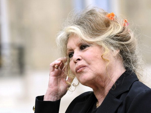 Brigitte Bardot photographiée dans la cour du palais de l’Élysée le 27 septembre 2007. Crédit : ERIC FEFERBERG/AFP/Getty Images.