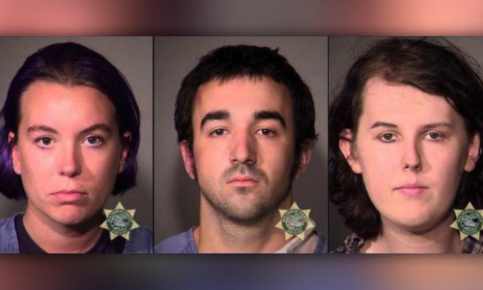 De gauche à droite, des photos de Maria Dehart, Gage Halupowski et James Stocks. (Bureau de police de Portland)