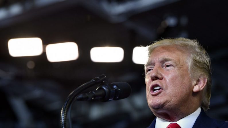 Le président Donald Trump lors d'un rassemblement Keep America Great à Greenville, en Caroline du Nord, le 17 juillet 2019. (Nicholas Kamm / Getty Images)