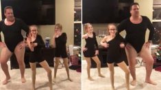 Un papa revêt un justaucorps pour danser avec ses filles sur la chanson «Single Ladies» de Beyoncé, séduisant tout Internet