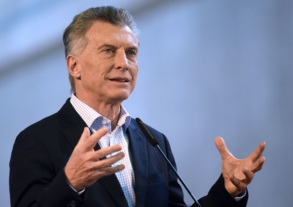 Le président argentin Mauricio Macri avait appelé les investisseurs au calme. "C'est à nous de contribuer à la tranquillité sans susciter la peur ou la confusion", a déclaré le président lors d'une cérémonie publique. (Photo : NORBERTO DUARTE/AFP/Getty Images)