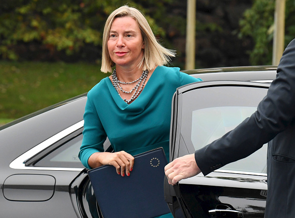 La chef de la politique étrangère de l'Union européenne, Federica Mogherini, arrive pour le deuxième jour de la réunion informelle des ministres des Affaires étrangères de l'UE à Helsinki, en Finlande, le 30 août 2019. (Photo : JUSSI NUKARI/AFP/Getty Images)