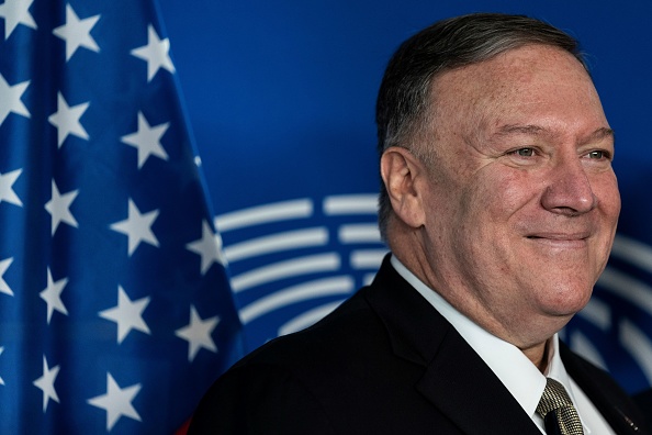 Le chef de la diplomatie américaine Mike Pompeo au Parlement européen le 3 septembre 2019. (Photo : KENZO TRIBOUILLARD/AFP/Getty Images)