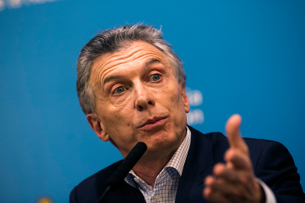 Le président de l'Argentine, Mauricio Macri, prend la parole lors d'une conférence de presse à la Casa Rosada, le 12 août 2019, à Buenos Aires, en Argentine. (Photo : Ricardo Ceppi/ Getty Images)