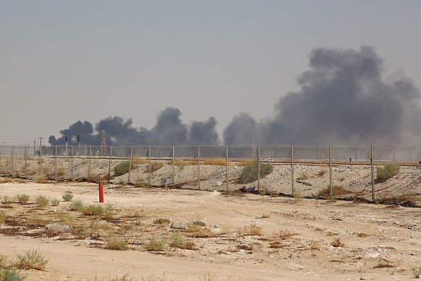 -Les rebelles Huthi alignés avec l'Iran du Yémen ont revendiqué les attaques de drones, selon la télévision Al-Masirah du groupe. Photo by - / AFP / Getty Images.