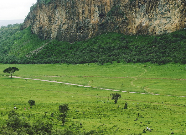 Le parc national Hell's Gate au Kenya. (Photo : TONY KARUMBA/AFP/GettyImages)