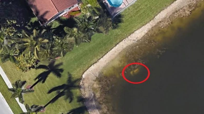 Le squelette d'un homme disparu à la fin des années 1990 a été retrouvé dans un véhicule visible sur Google Earth. (Google Earth - Cercle ajouté par Epoch Times)