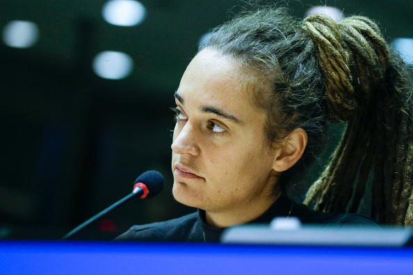 Carola Rackete, capitaine allemande du navire ONG Sea-Watch 3. (Photo : ARIS OIKONOMOU/AFP via Getty Images)