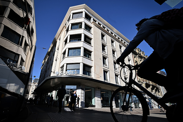 L'immeuble hébergeant la société Libra Networks LLC de Facebook située 
à Genève.  Libra est une monnaie numérique proposée par Facebook. (Photo : FABRICE COFFRINI/AFP via Getty Images)