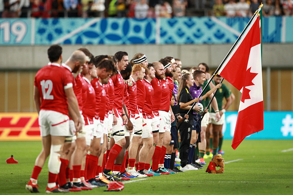 L'équipe du Canada le 8 octobre 2019 à Kobe, Hyogo, Japon. (Adam Pretty/Getty Images)