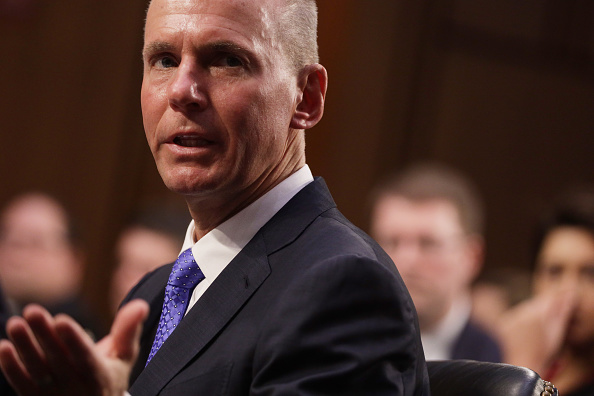 Dennis Muilenburg, président et chef de la direction de Boeing, témoigne devant le Congrès américain le 29 octobre 2019, à Capitol Hill, à Washington, DC.(Photo : Alex Wong/Getty Images)