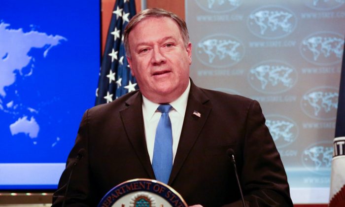 Le secrétaire d'État Mike Pompeo. (Charlotte Cuthbertson/The Epoch Times)