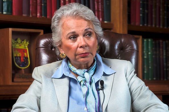 La ministre mexicaine de l'Intérieur "Olga Sanchez Cordero a accordé l'asile politique à M. Evo Morales. (Photo : OMAR TORRES/AFP via Getty Images)