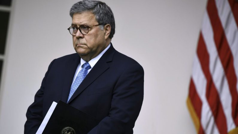 Le procureur général William Barr dans la roseraie de la Maison-Blanche le 11 juillet 2019. (BRENDAN SMIALOWSKI/AFP/Getty Images)