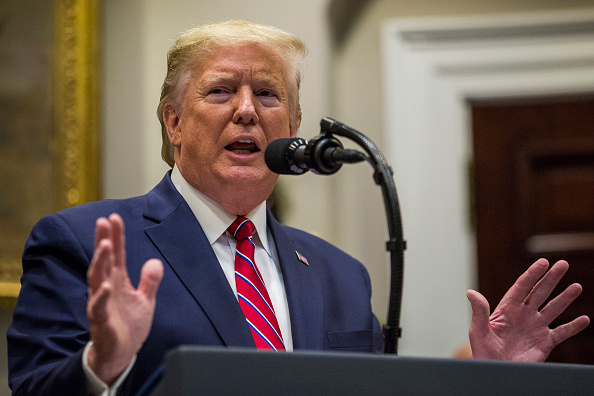 Le président américain, Donald Trump, prononce un discours à la Maison-Blanche le 15 novembre 2019 à Washington, DC (Photo : Zach Gibson/Getty Images)