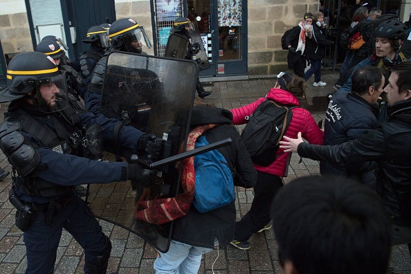 Manifestation contre la réforme des retraites à Lyon. (Photo : LOIC VENANCE/AFP via Getty Images)