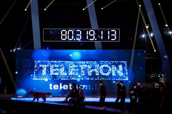 Le Téléthon le 4 décembre 2016 à l'Hippodrome de Longchamp, Paris. (PHILIPPE LOPEZ/AFP via Getty Images)