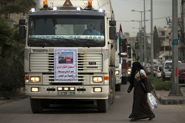 -Illustration- Un camion, International 9670 américain, est tombé en panne début décembre près de Czestochowa, dans le centre de la Pologne. Photo de MOHAMMED ABED / AFP via Getty Images.