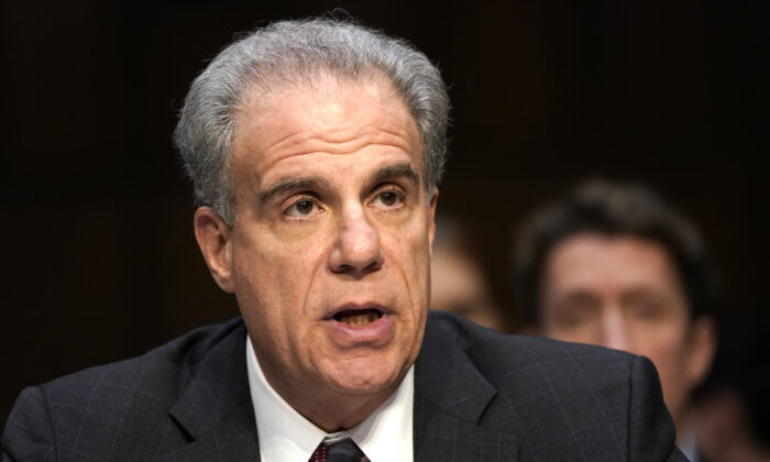 Michael Horowitz, inspecteur général du ministère de la Justice, témoigne devant la commission judiciaire du Sénat dans le Hart Senate Office Building à Washington le 11 décembre 2019. (Win McNamee/Getty Images)