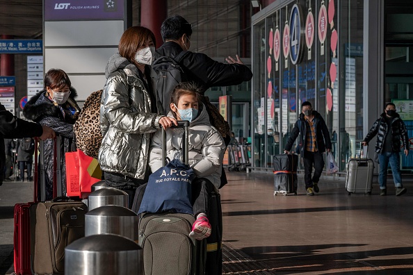 Aéroport international de Pékin, le 22 janvier 2020. (Photo : NICOLAS ASFOURI/AFP via Getty Images)