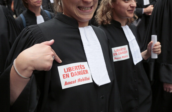   Les avocats en grève contre la réforme des retraites. (Photo : JACQUES DEMARTHON/AFP via Getty Images)