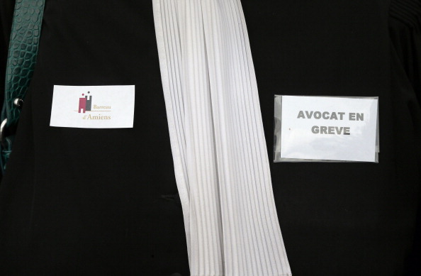 Grève des avocats à Paris. (Photo : JACQUES DEMARTHON/AFP via Getty Images)