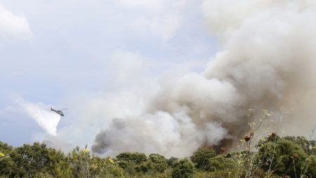 Corse : incendie « contenu », pompiers et bombardiers d’eau luttent toujours