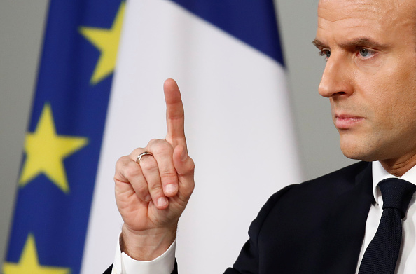 Le Président Emmanuel Macron à la conférence nationale sur le handicap  au Palais de l'Élysée à Paris, le 11 février 2020. (Photo : GONZALO FUENTES/POOL/AFP via Getty Images)