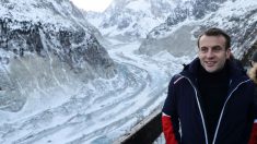 Emmanuel Macron affiche le virage vert de son quinquennat devant la Mer de Glace