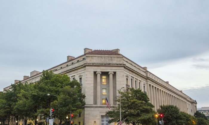 Le ministère de la Justice à Washington le 22 septembre 2017. (Samira Bouaou/The Epoch Times)