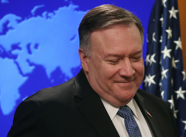 Le secrétaire d'État américain Mike Pompeo prend la parole lors d'un briefing au Département d'État le 5 février 2020 à Washington, DC. (Photo : Mark Wilson/Getty Images)