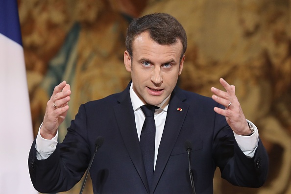 Le Président Emmanuel Macron.  (Photo :  LUDOVIC MARIN/AFP via Getty Images)