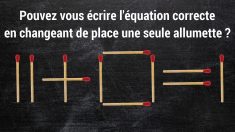 Pouvez-vous résoudre ces casse-tête aux allumettes astucieux? Mettez en pratique votre pensée abstraite