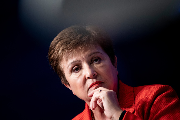 La pandémie a engendré les pires dommages économiques depuis la Grande Dépression de 1929, selon la directrice générale du FMI Kristalina Georgieva. (Photo : BRENDAN SMIALOWSKI/AFP via Getty Images)