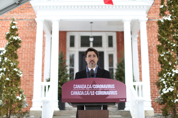 « Je ne pense pas qu'un seul des plans (de sortie du confinement, ndlr) s'appuie sur le principe d'immunité », a déclaré le Premier ministre Justin Trudeau.  (Photo : DAVE CHAN/AFP via Getty Images)