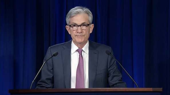 Le président de la Réserve fédérale Jerome Powell fait la déclaration du Comité fédéral de l'open market le 29 avril 2020 à Washington, DC. (Photo : Federal Reserve via Getty Images)