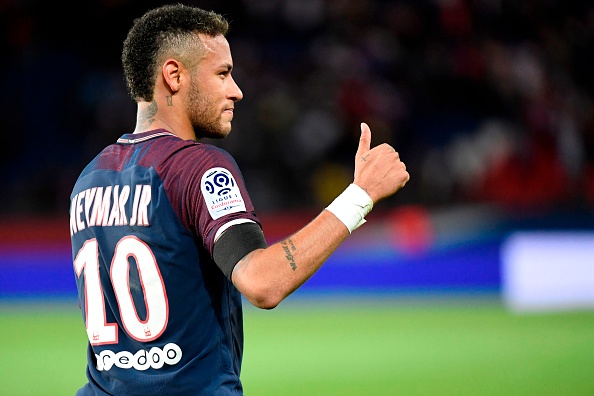 L'attaquant brésilien Neymar du PSG. (Photo :  BERTRAND GUAY/AFP via Getty Images)