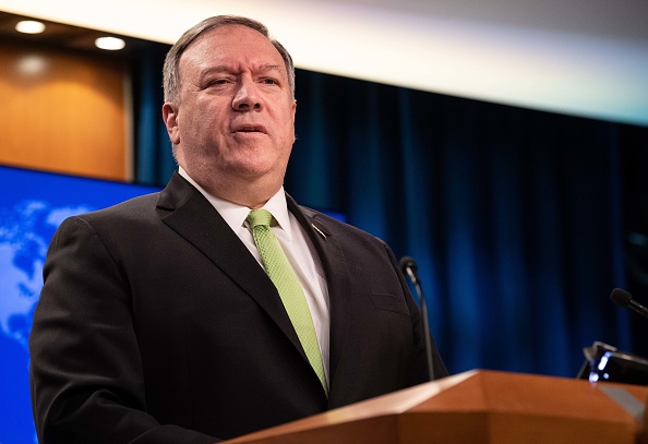 Le chef de la diplomatie américaine Mike Pompeo a indiqué que Hong Kong ne jouissait plus d'un haut degré d'autonomie par rapport à la Chine soulève plusieurs questions. (Photo : NICHOLAS KAMM/POOL/AFP via Getty Images)