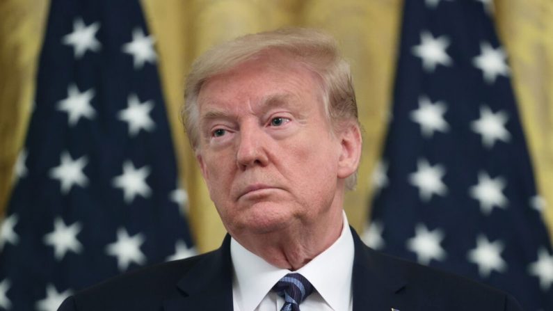 Le président américain Donald Trump s'exprime lors d'un événement sur la protection des personnes âgées des États-Unis dans la salle Est de la Maison-Blanche à Washington le 30 avril 2020. (Win McNamee/Getty Images)