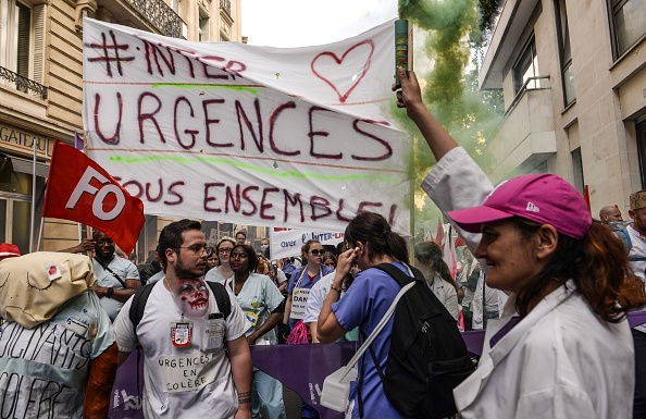 Collectif urgences  à Paris le 6 juin 2019.      (Photo : AURORE MESENGE/AFP via Getty Images)